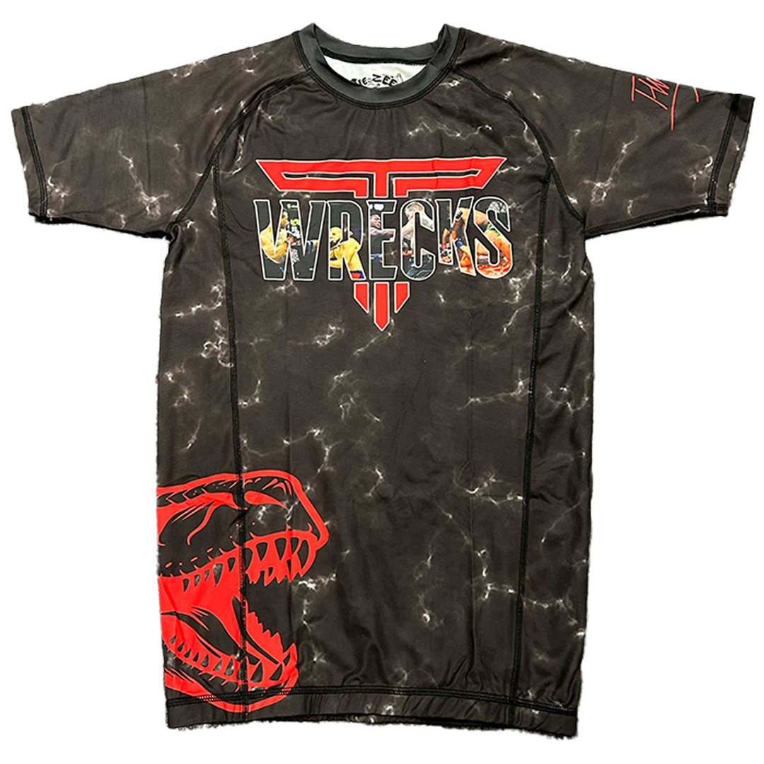 TWRECKS SIGNATURE RASH GUARD BLACK