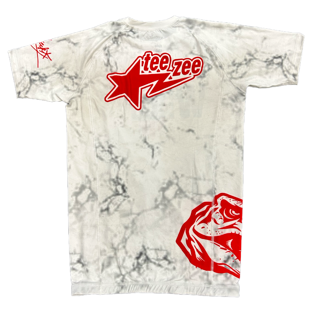 TWRECKS SIGNATURE RASH GUARD WHITE