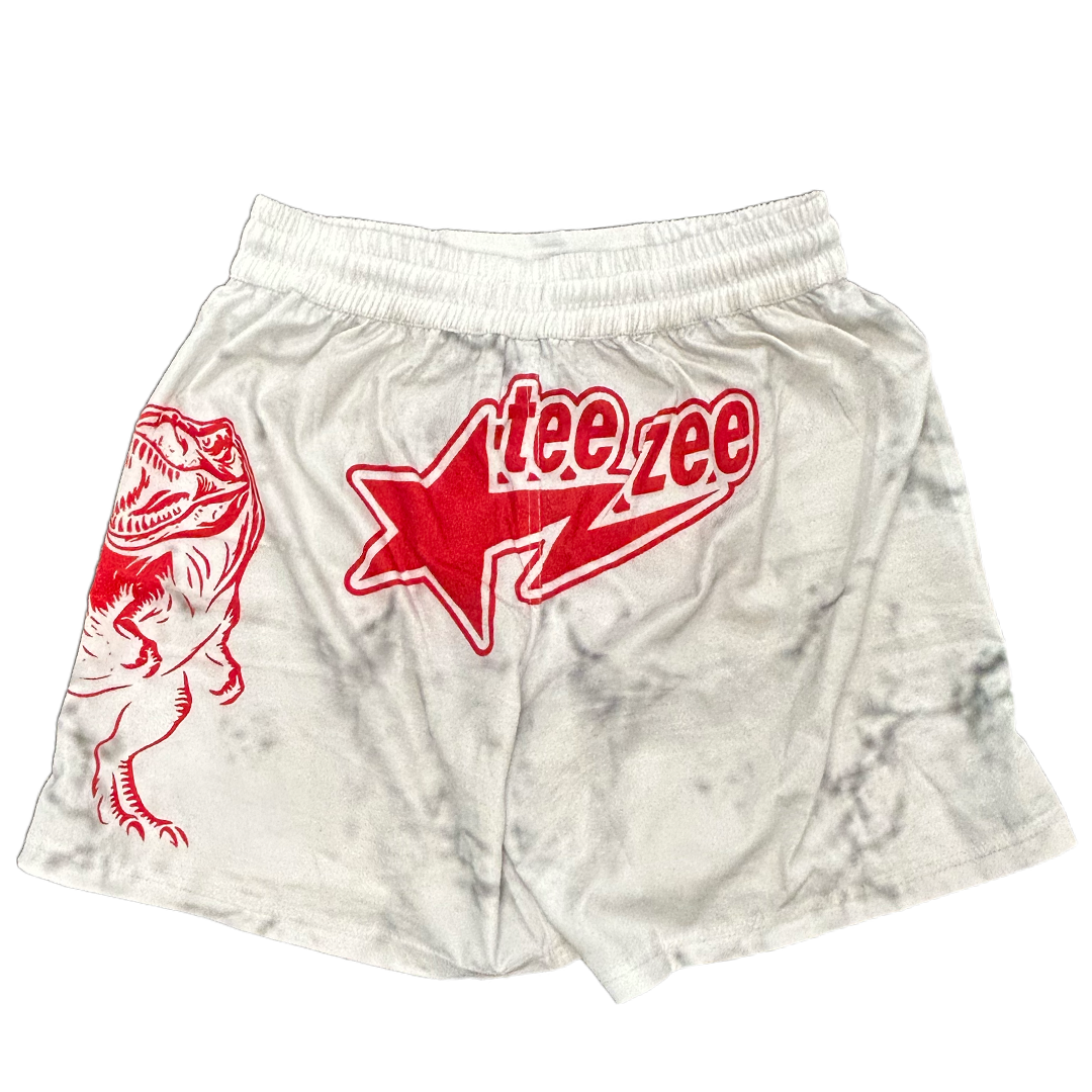 TWRECKS SIGNATURE FIGHT SHORTS WHITE