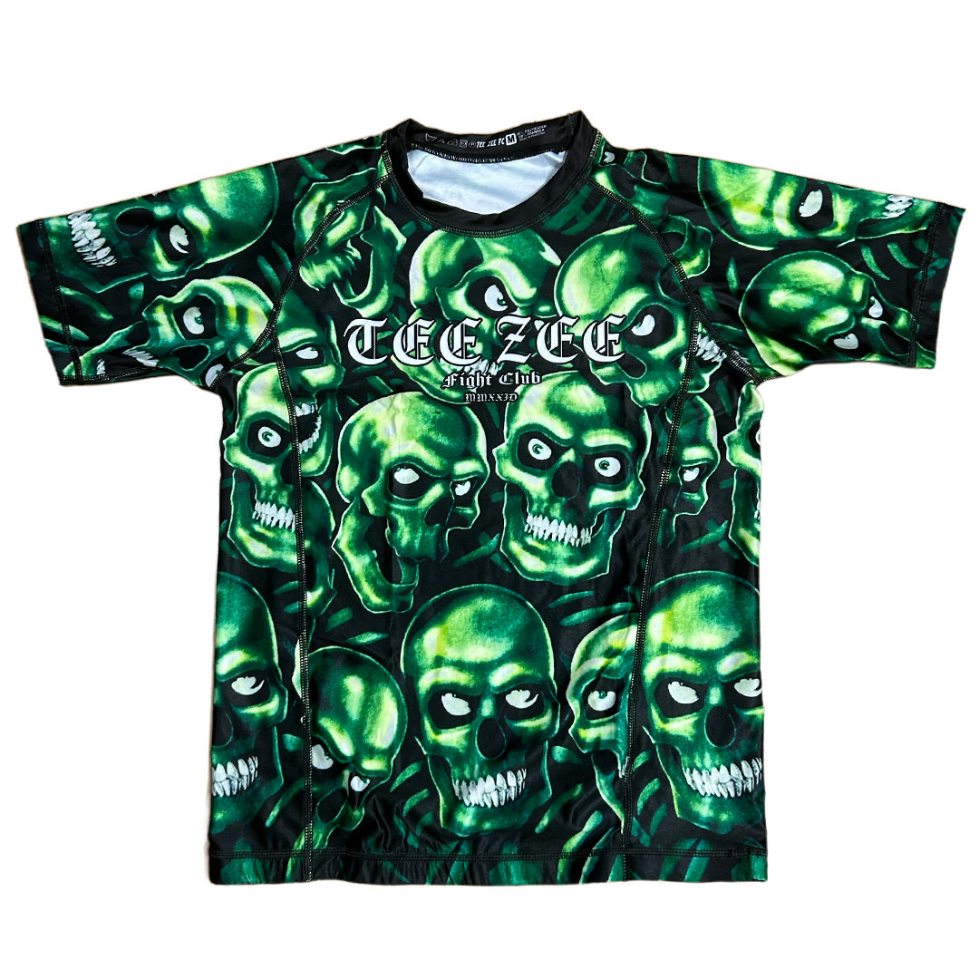SKULL PILE RASH GUARD GREEN