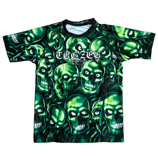 SKULL PILE RASH GUARD GREEN