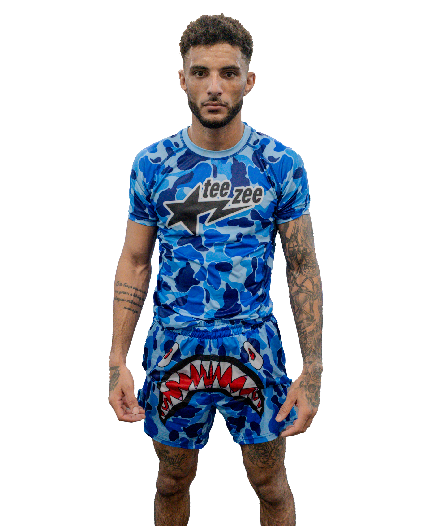 GLACIER BLUE FIGHTSTA RASH GUARD