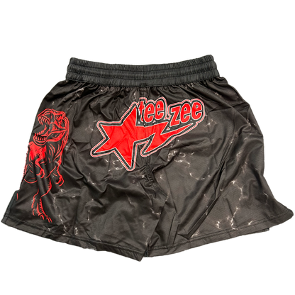 TWRECKS SIGNATURE FIGHT SHORTS BLACK