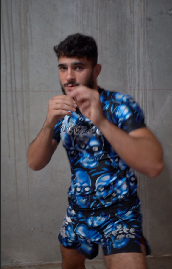 SKULL PILE RASH GUARD BLUE