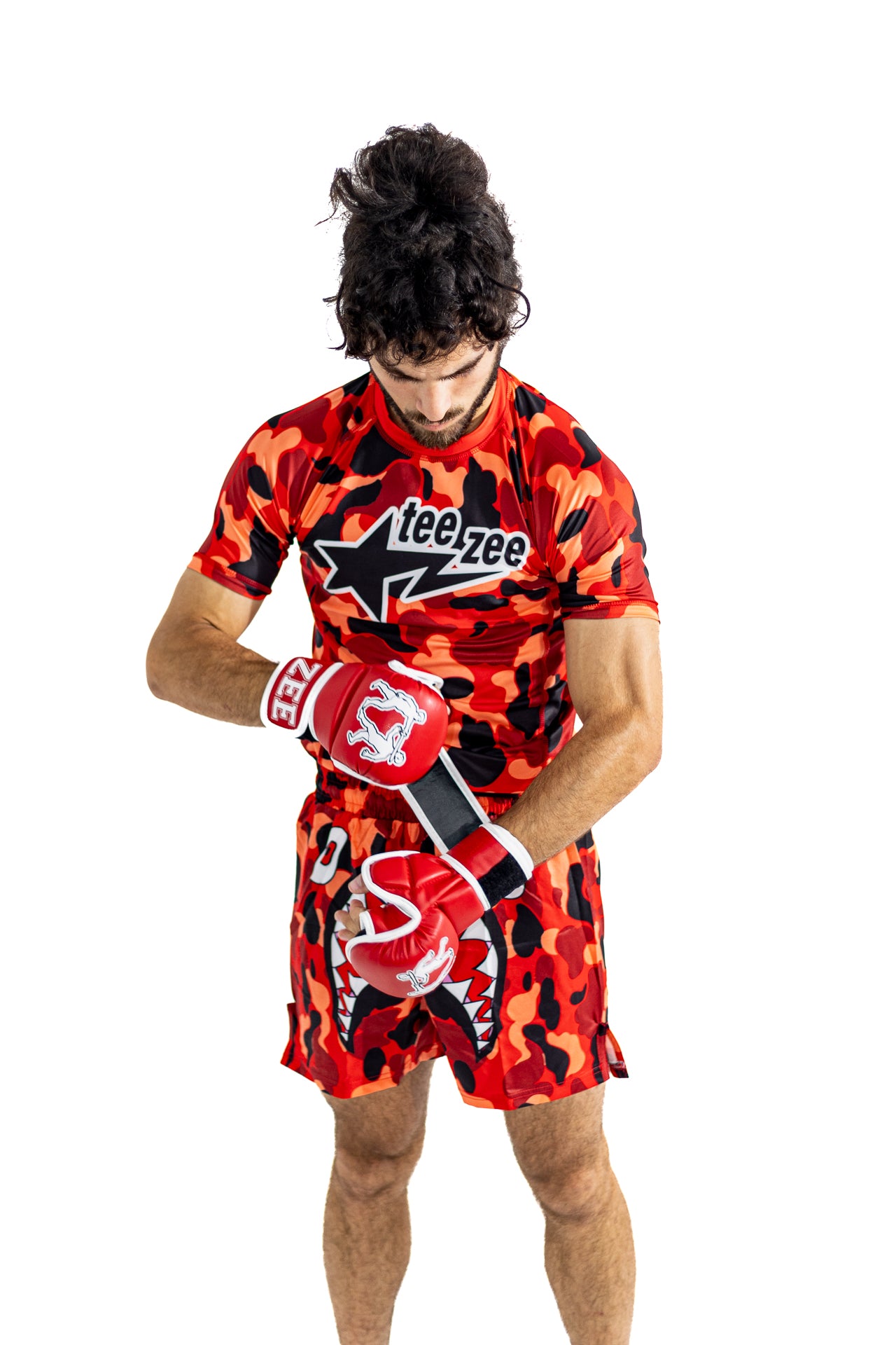 WARZONE RED FIGHTSTA SHORTS – TEE ZEE FIGHT CLUB