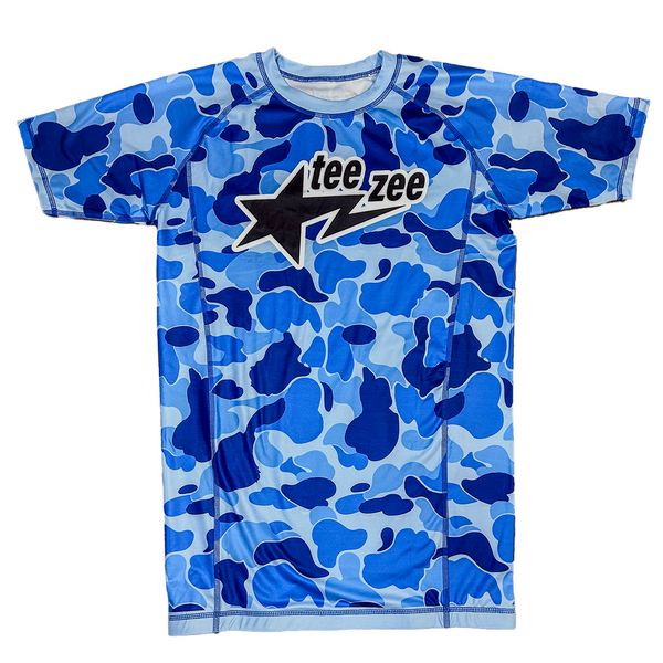 GLACIER BLUE FIGHTSTA RASH GUARD – TEE ZEE FIGHT CLUB