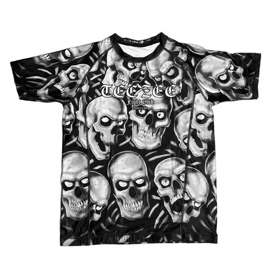 SKULL PILE RASH GUARD GRAPHITE