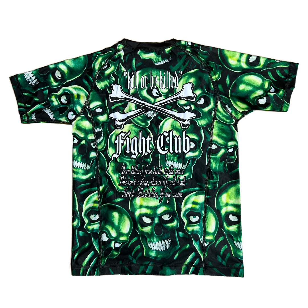 SKULL PILE RASH GUARD GREEN