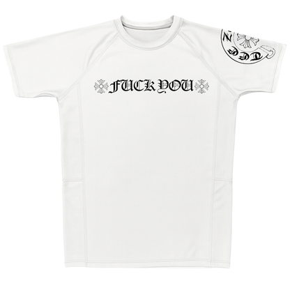 F*CK YOU RASH GUARD WHITE